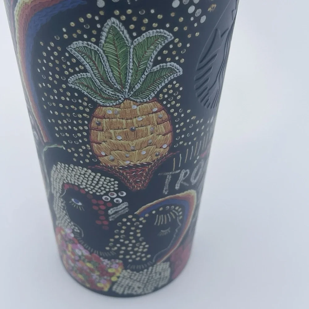 Starbucks X Farm Rio Tumbler Borogodo 24 Oz Graphic Print Colorful Stainless NEW